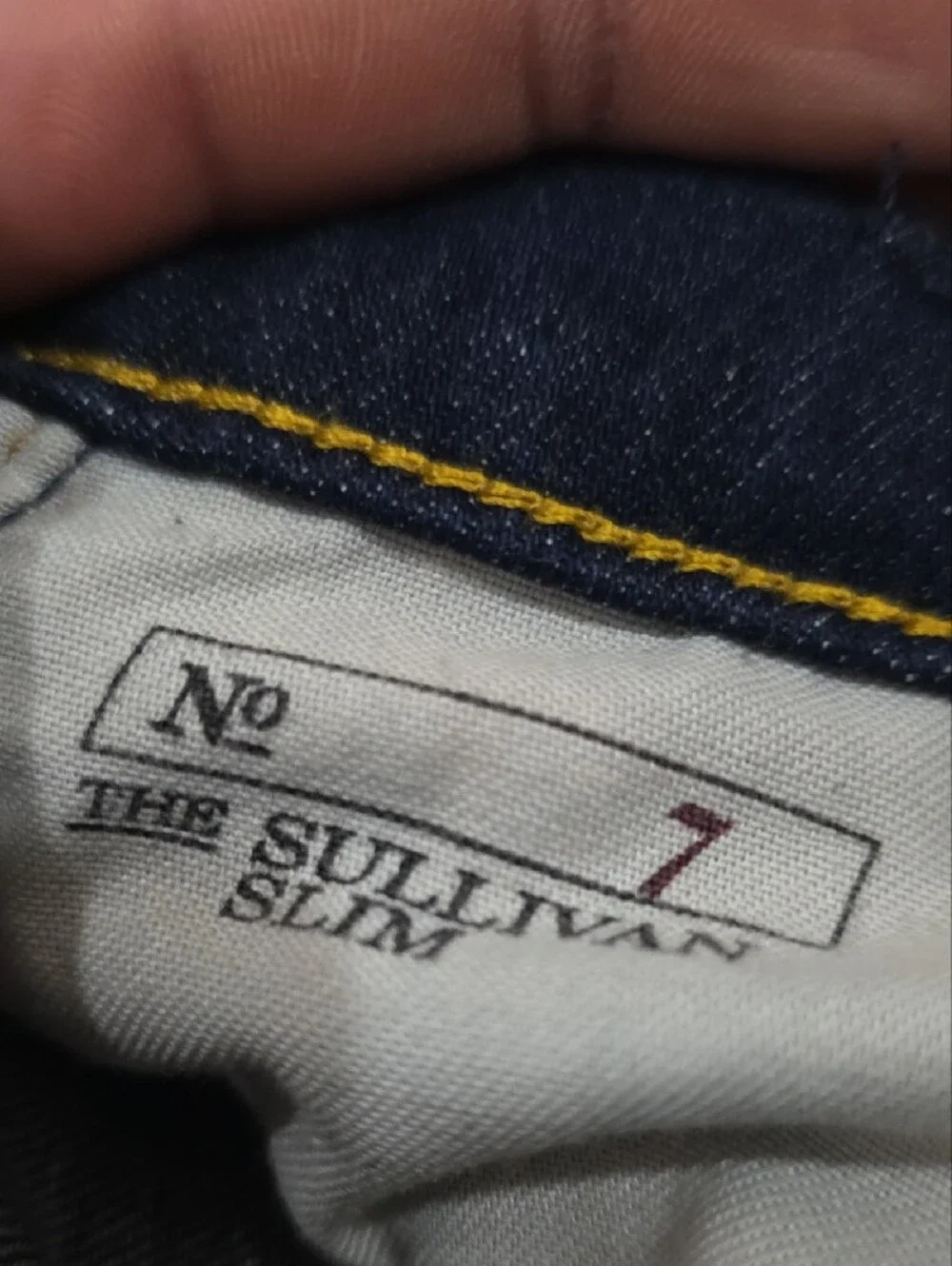 Ralph Lauren Polo Navy Denim Jeans with Gold Stitching
